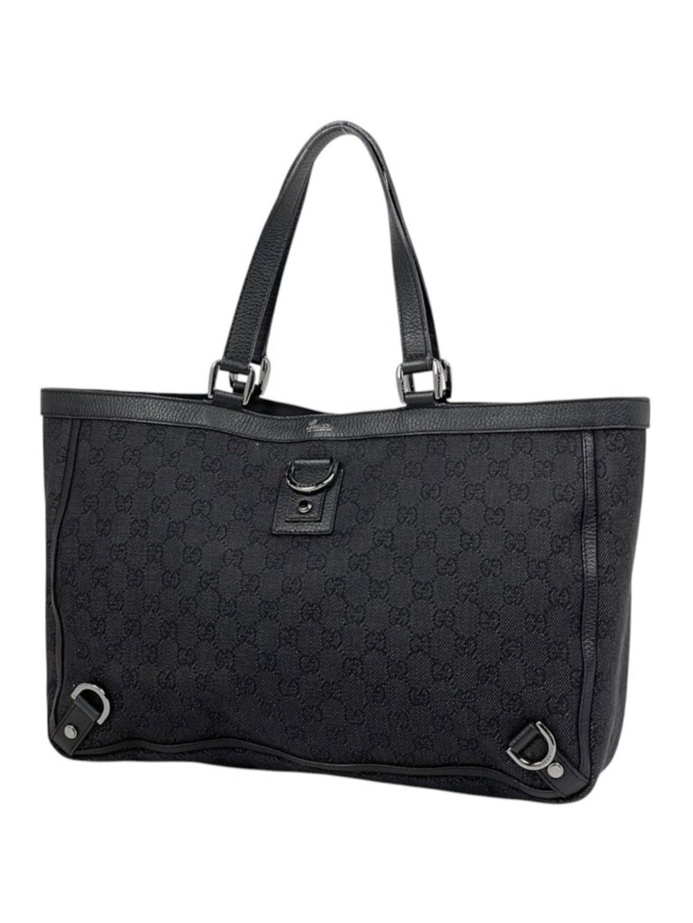 Gucci Tote Bag GG Pattern Canvas Black